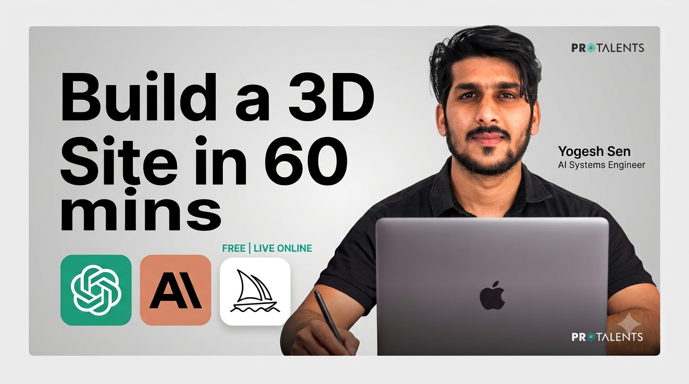 Build a 3D website in 60 minutes.